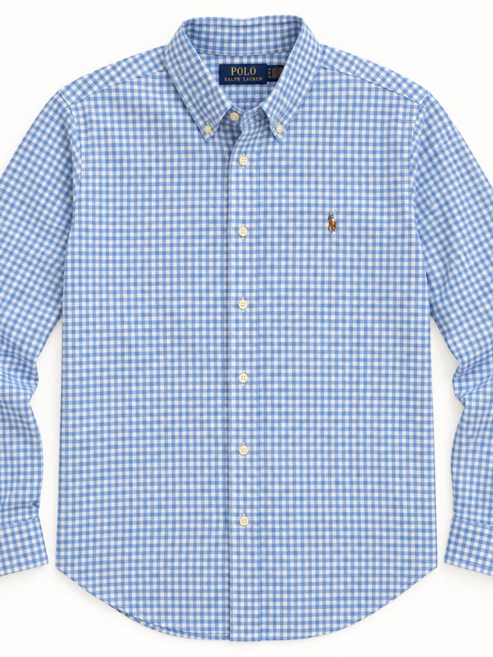 Polo Ralph Lauren Blue Yellow Check Shirt 18.5 34/35